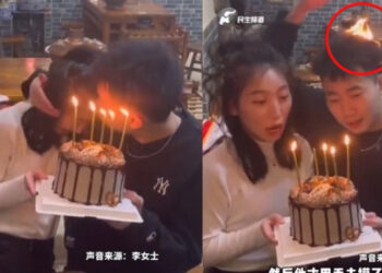 Cháy tóc khi hôn người yêu trong ngày sinh nhật