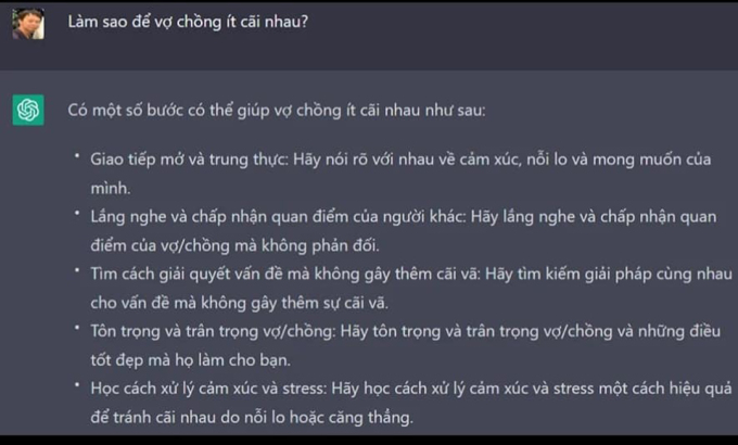ChatGPT khẳng định '2 + 5 = 8' vì vợ luôn đúng